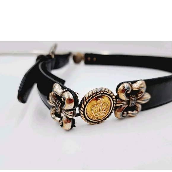 Brighton Black Belt with Gold and Silver Accents - Picture 4 of 6